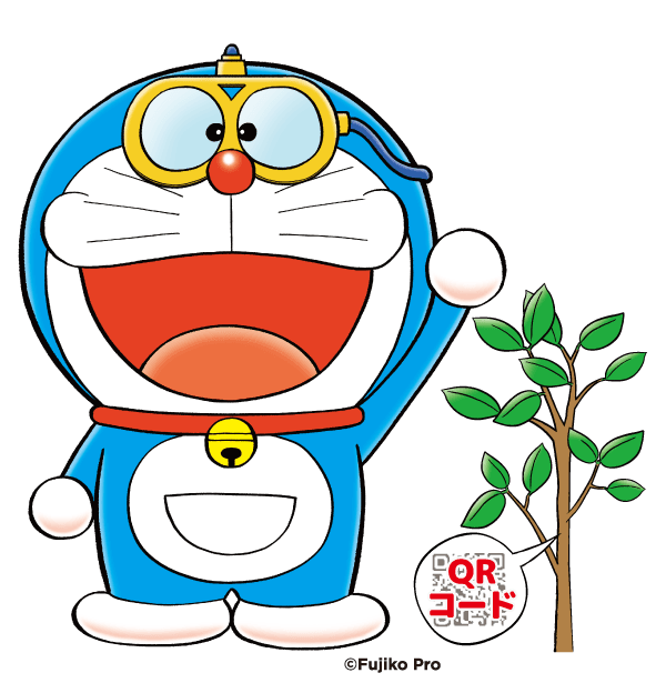ドラえもんとみどりのおさんぽARスタンプラリー　イメージイラスト